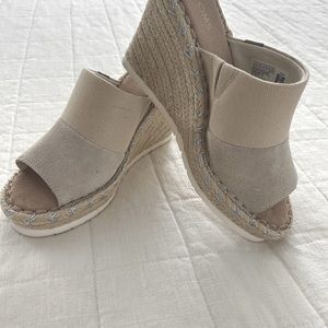 Toms Monica Mule Wedge Open Toe Shoe